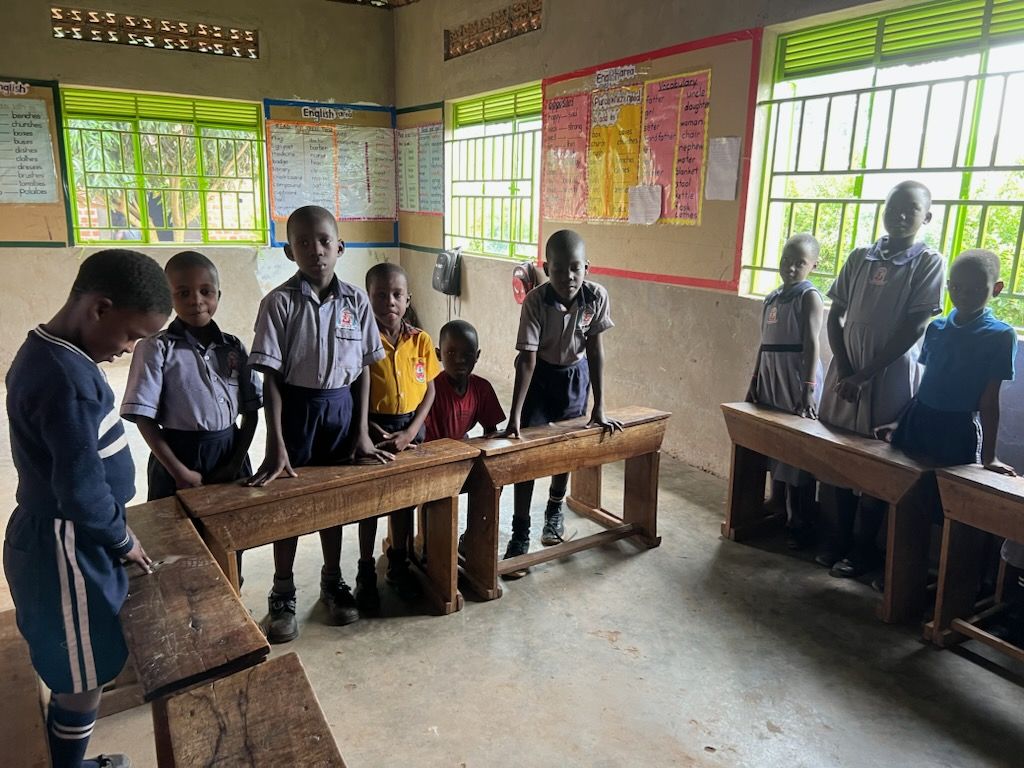 Pupils at their desks
