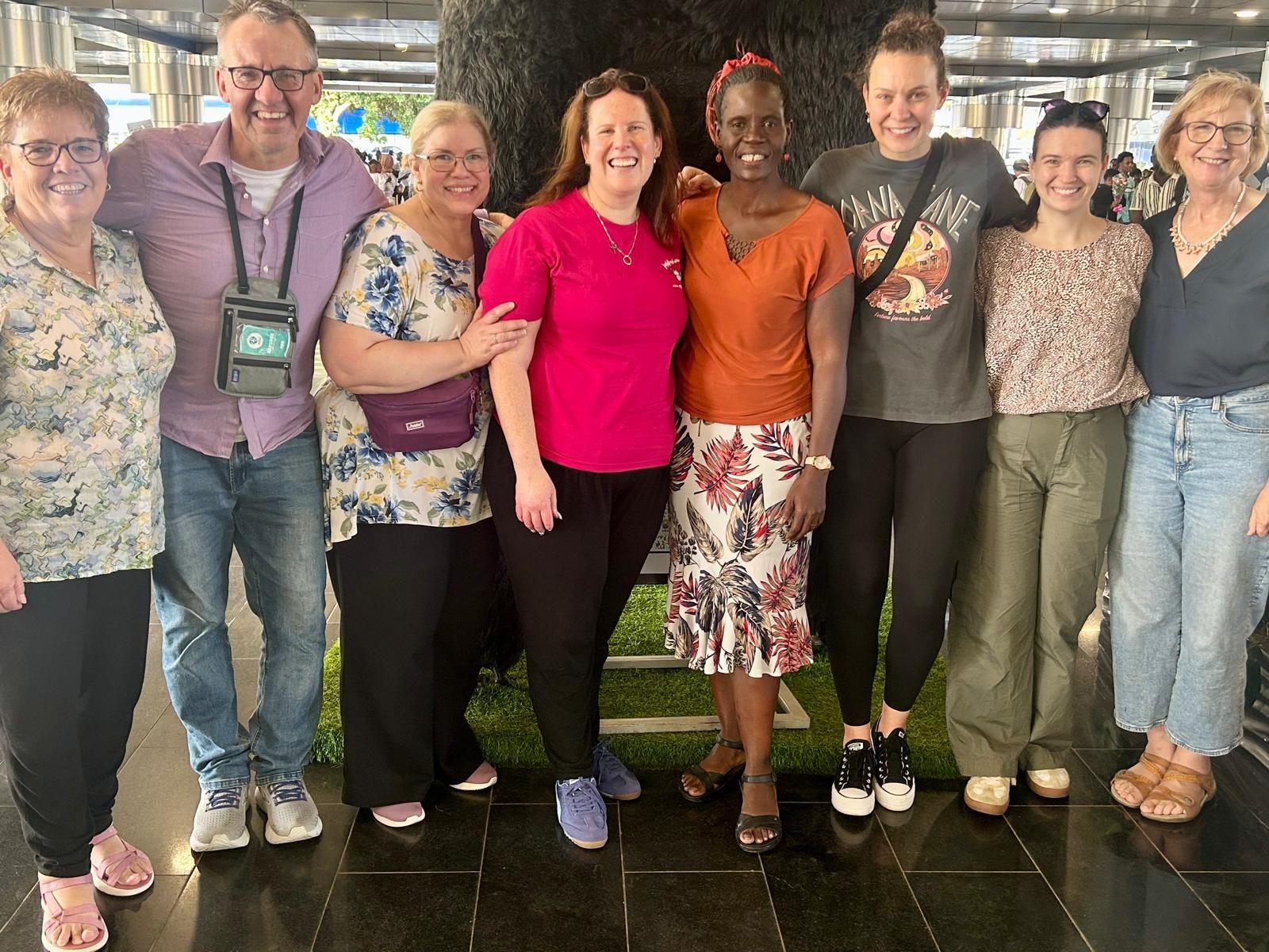 Meeting the volunteer team on arrival in Uganda
